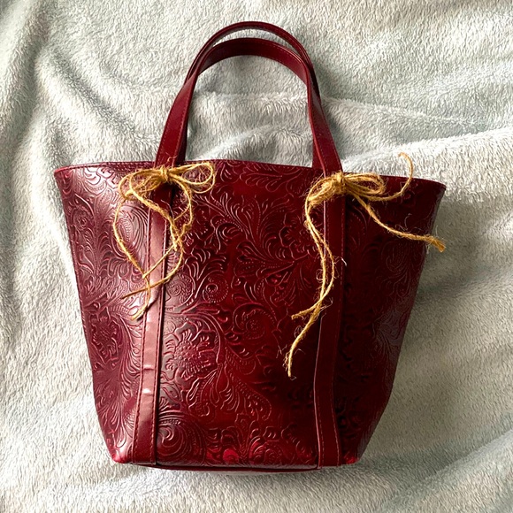 Dark academia oxblood bag - Picture 2 of 5